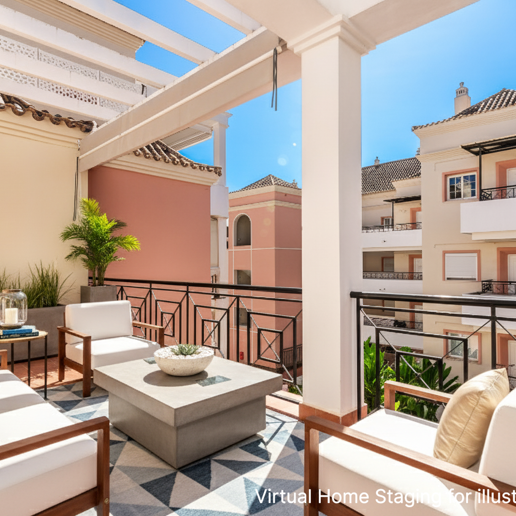 Renovated apartment with large corner terrace