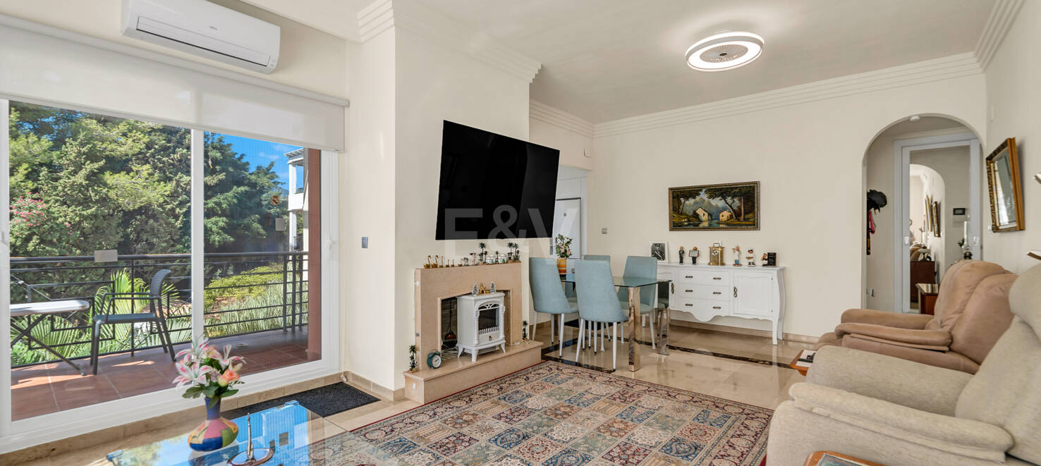 Renovated apartment with large corner terrace