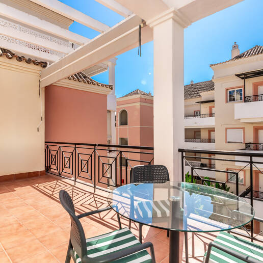 Renovated apartment with large corner terrace