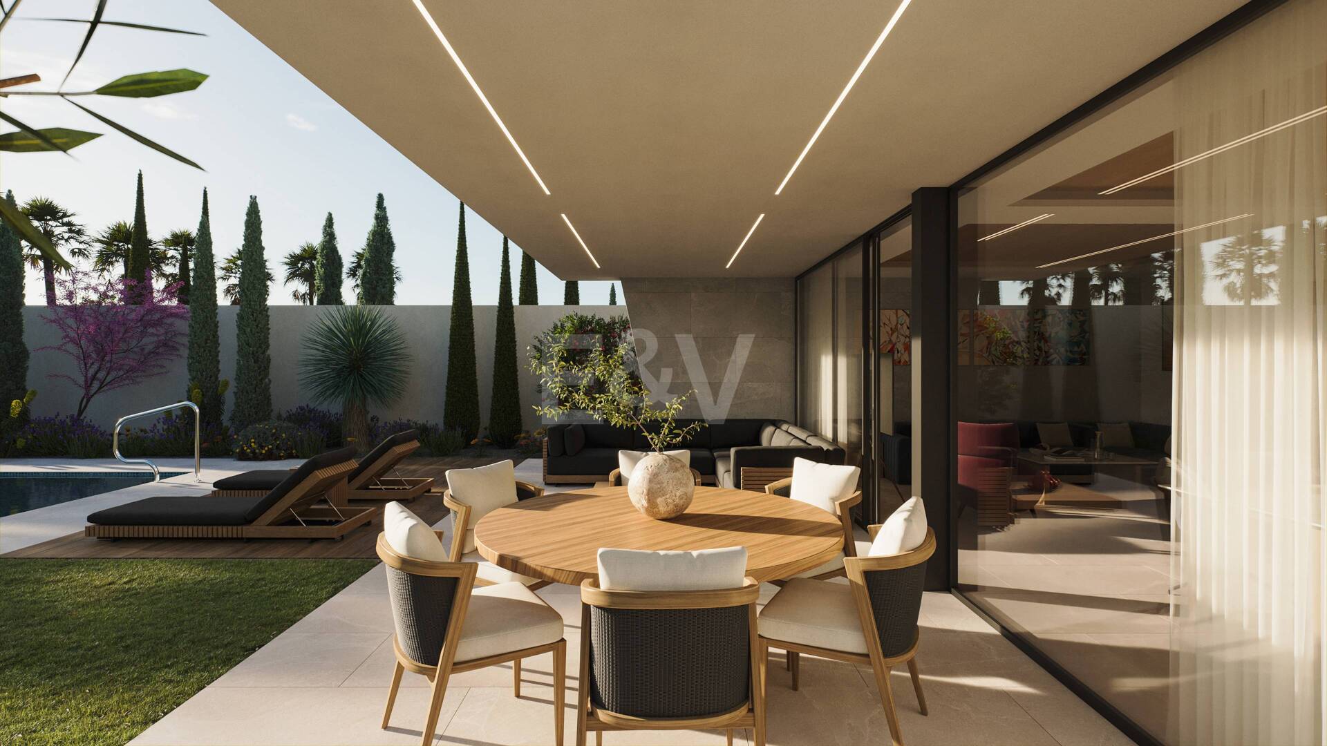 Ruhiges Luxus-Villa-Projekt am Strand mit Smart-Home-Funktionen