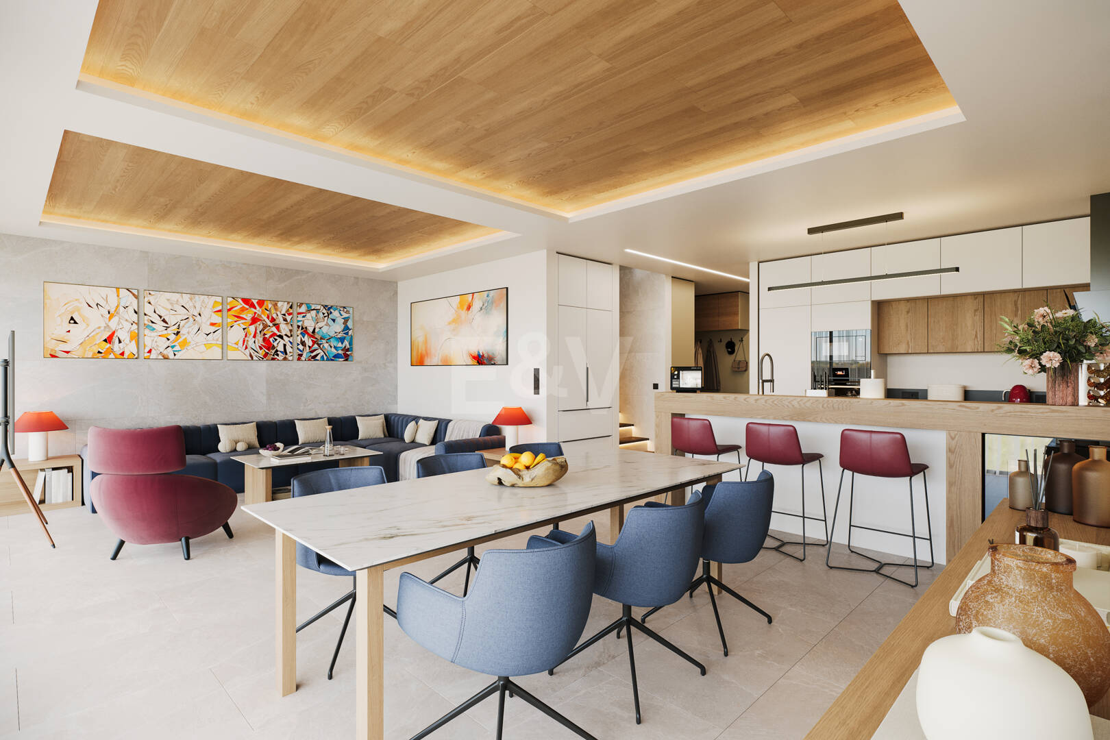 Ruhiges Luxus-Villa-Projekt am Strand mit Smart-Home-Funktionen