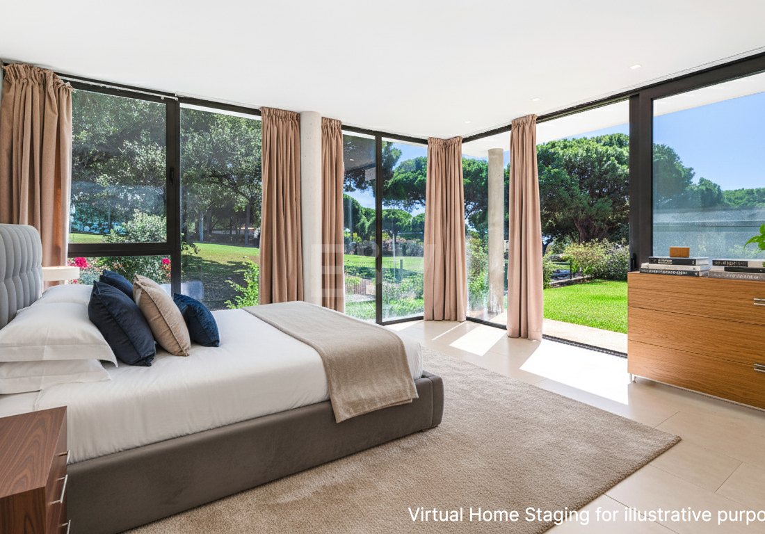 Contemporain Élégance: Villa élégante au Golf avec piscine et conception ouverte