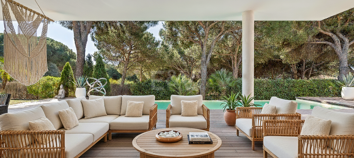 Elegancia contemporánea: villa moderna en el golf con piscina