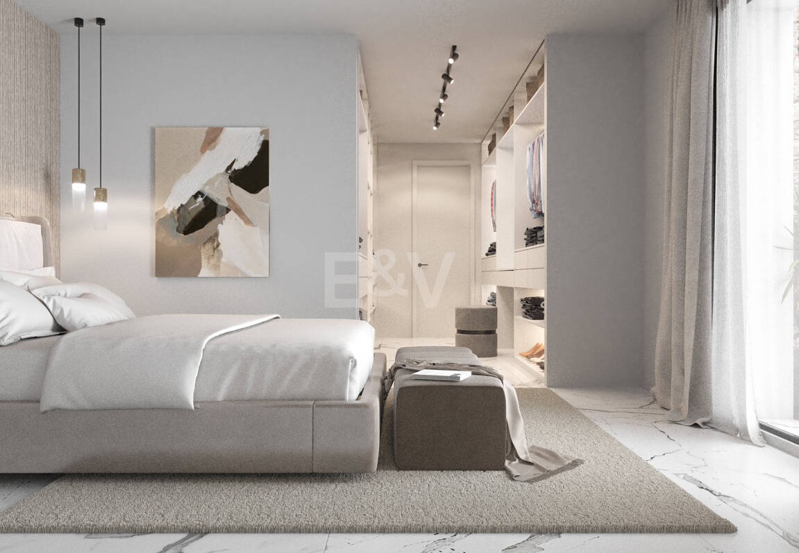 New Villa steps from the Beach with Stone Pool and a Splendid Garden