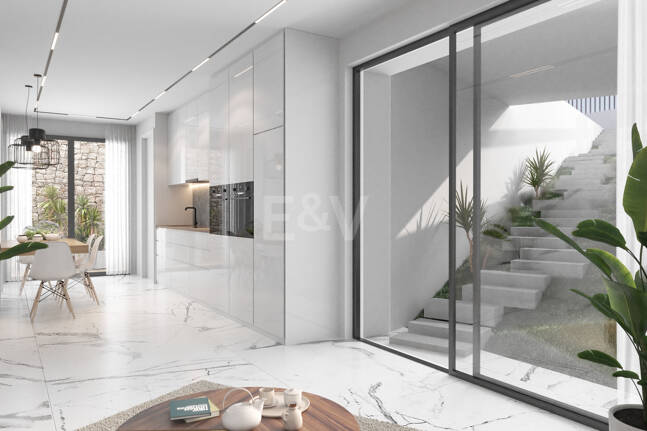 New Villa steps from the Beach with Stone Pool and a Splendid Garden