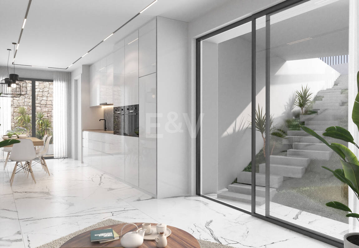 New Villa steps from the Beach with Stone Pool and a Splendid Garden