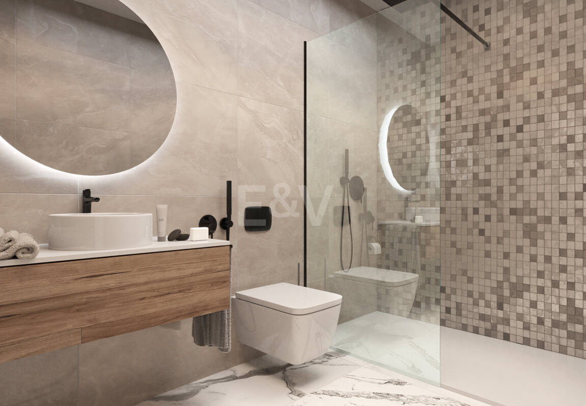 New Villa steps from the Beach with Stone Pool and a Splendid Garden