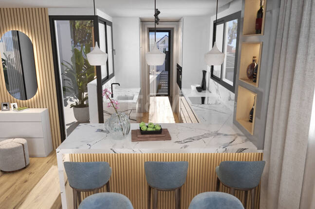 New Villa steps from the Beach with Stone Pool and a Splendid Garden