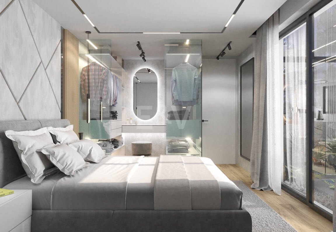 New Villa steps from the Beach with Stone Pool and a Splendid Garden