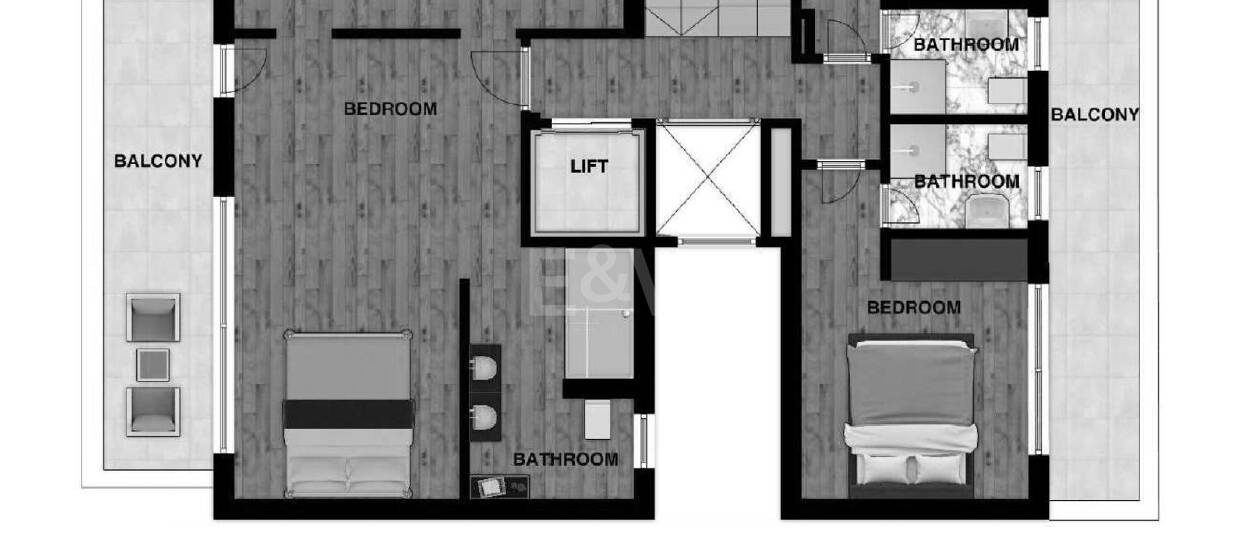 <Villa moderna con vistas al mar y montañas