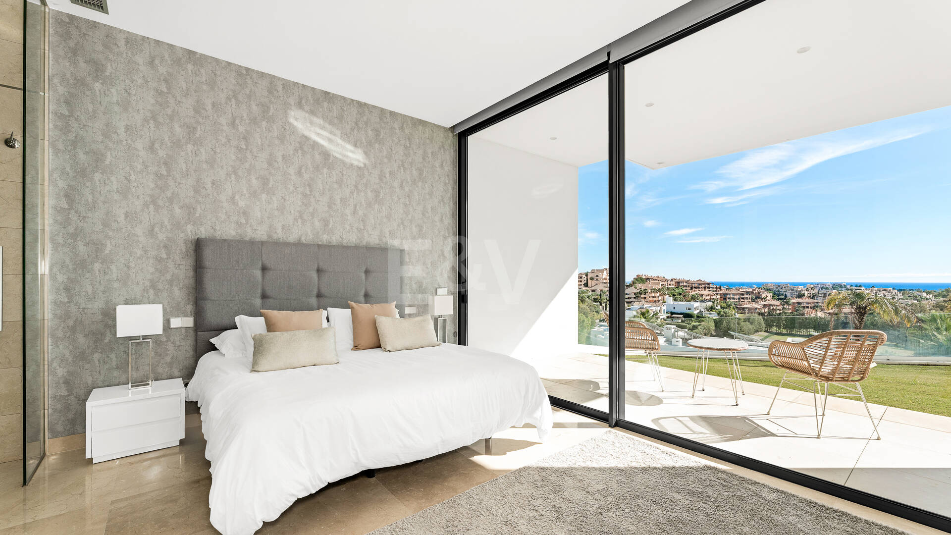 Architectural Gem With Open Sea and Mountain Views