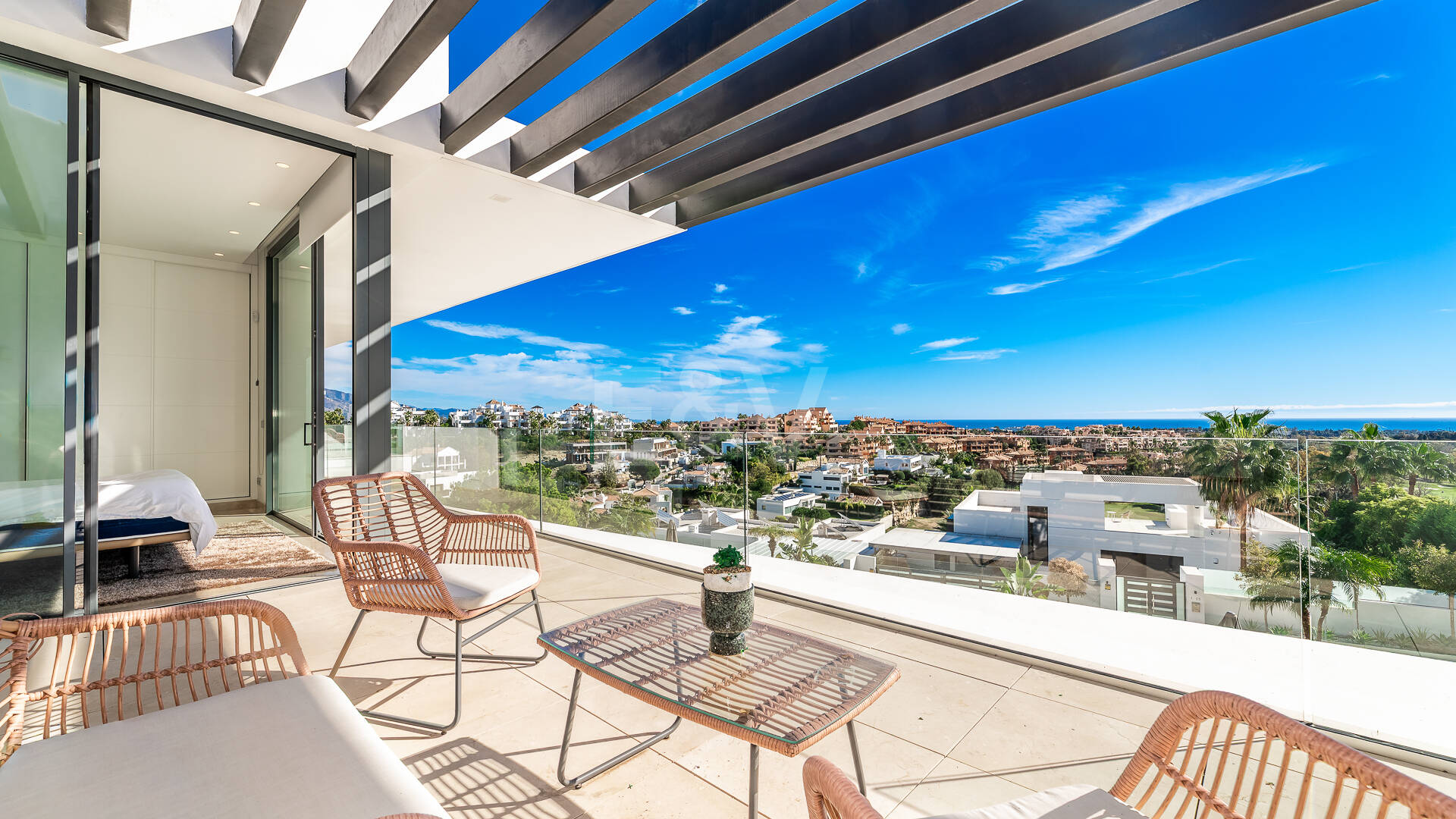 Architectural Gem With Open Sea and Mountain Views