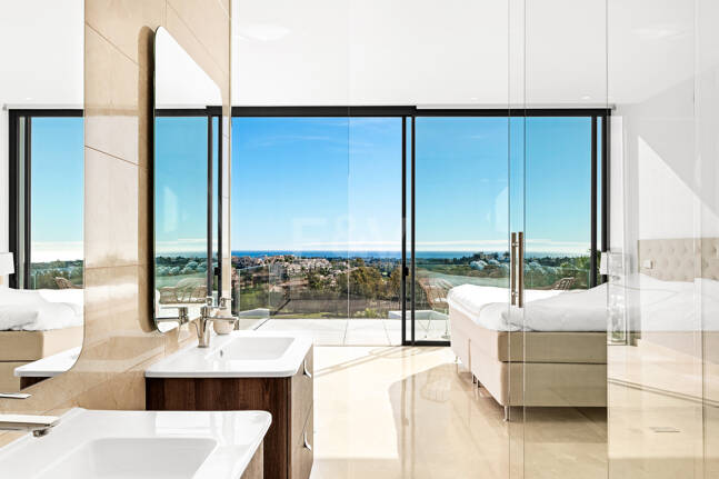 Architectural Gem With Open Sea and Mountain Views