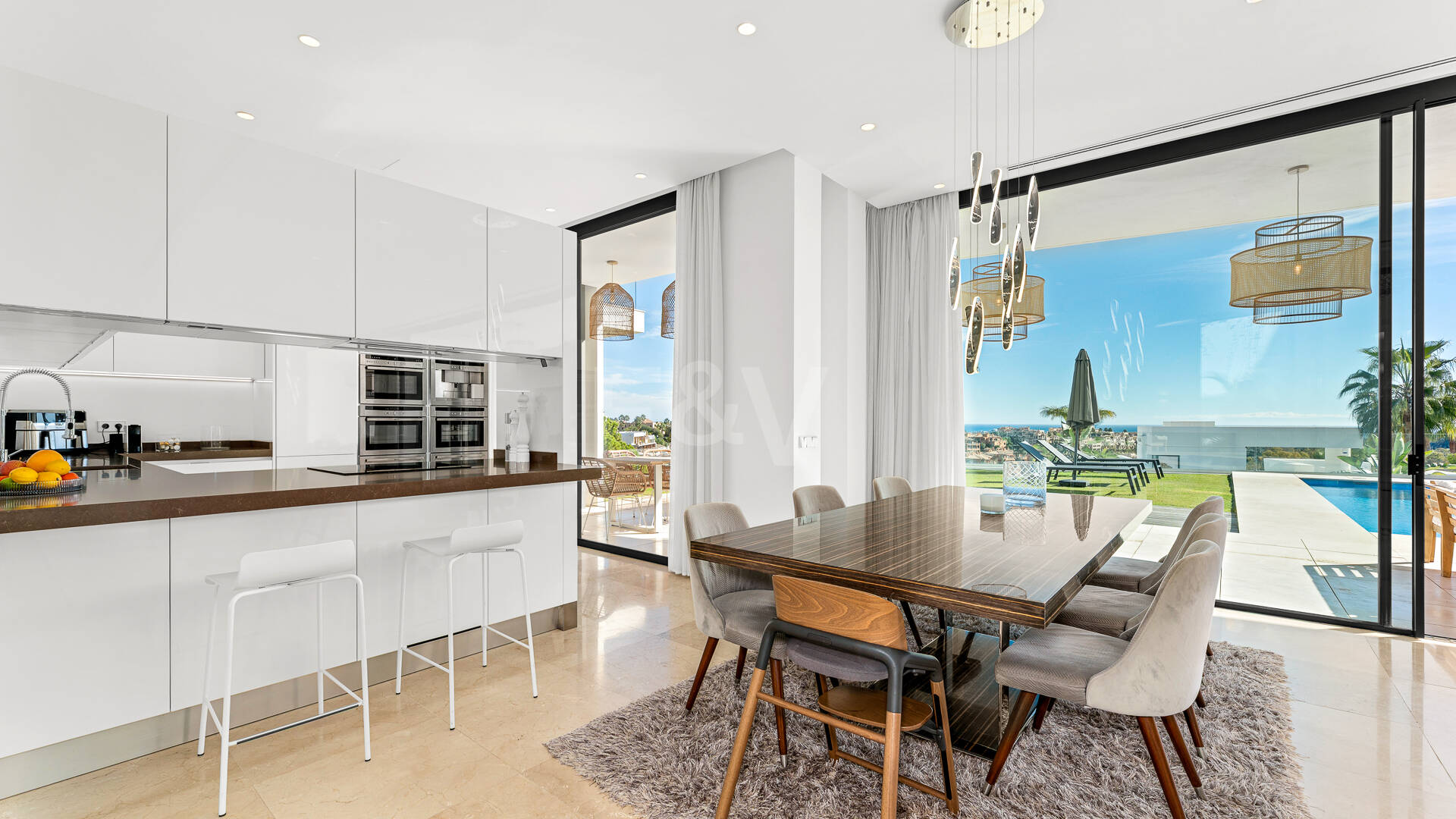 Architectural Gem With Open Sea and Mountain Views