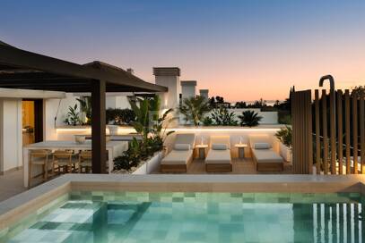 Panoramic Duplex Penthouse with Sunset Terraces and Private Pool