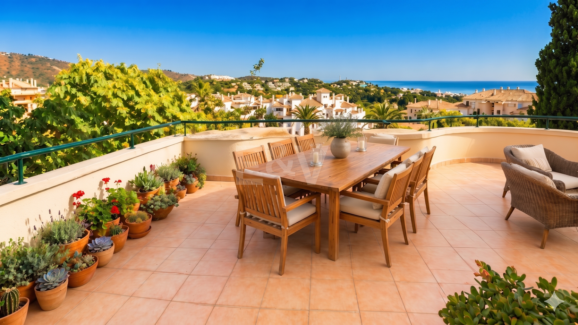 Apartamento de lujo en esquina con vistas espectaculares en Elviria Hills