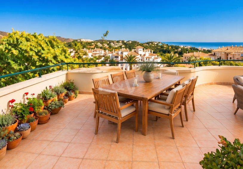 Apartamento de lujo en esquina con vistas espectaculares en Elviria Hills