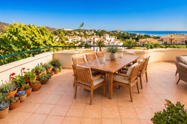 Apartamento de lujo en esquina con vistas espectaculares en Elviria Hills