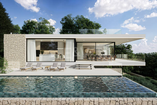 Sleek Villa med panoramautsikt över havet