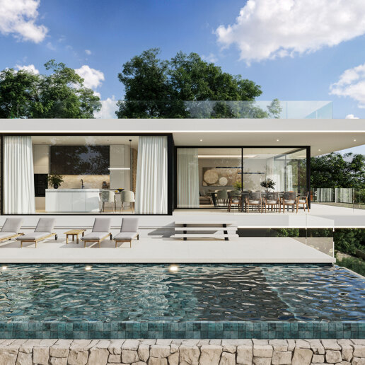 Sleek Villa with Panoramic Sea Views