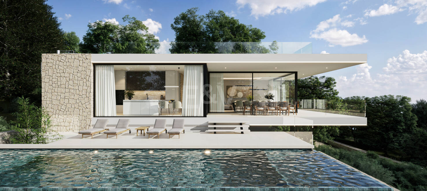 Sleek Villa med panoramautsikt över havet