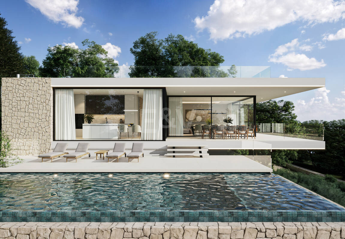 Sleek Villa med panoramautsikt över havet