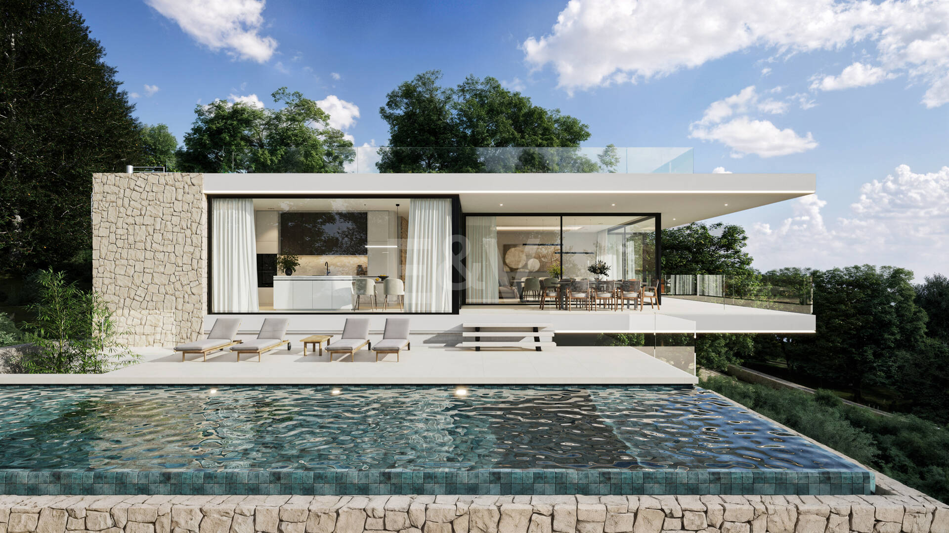 Sleek Villa med panoramautsikt över havet