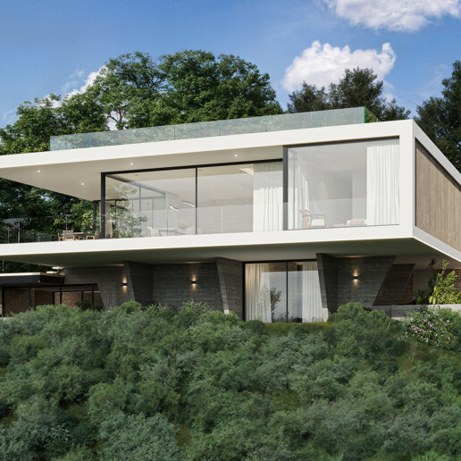 Sleek Villa with Panoramic Sea Views