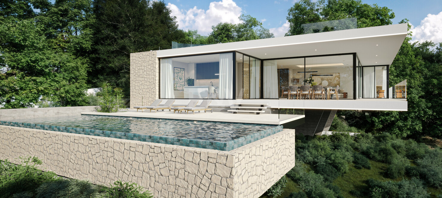 Sleek Villa with Panoramic Sea Views