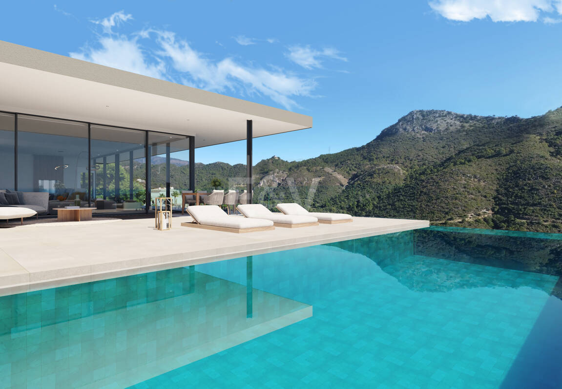 Chic Hillside Residence med panoramautsikt över havet