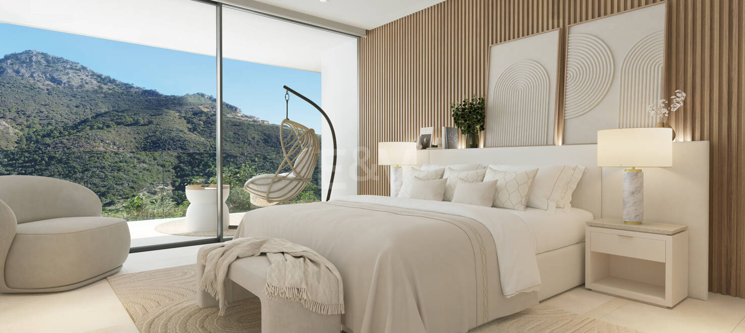 Chic Hillside Residence with Panoramic Sea Views