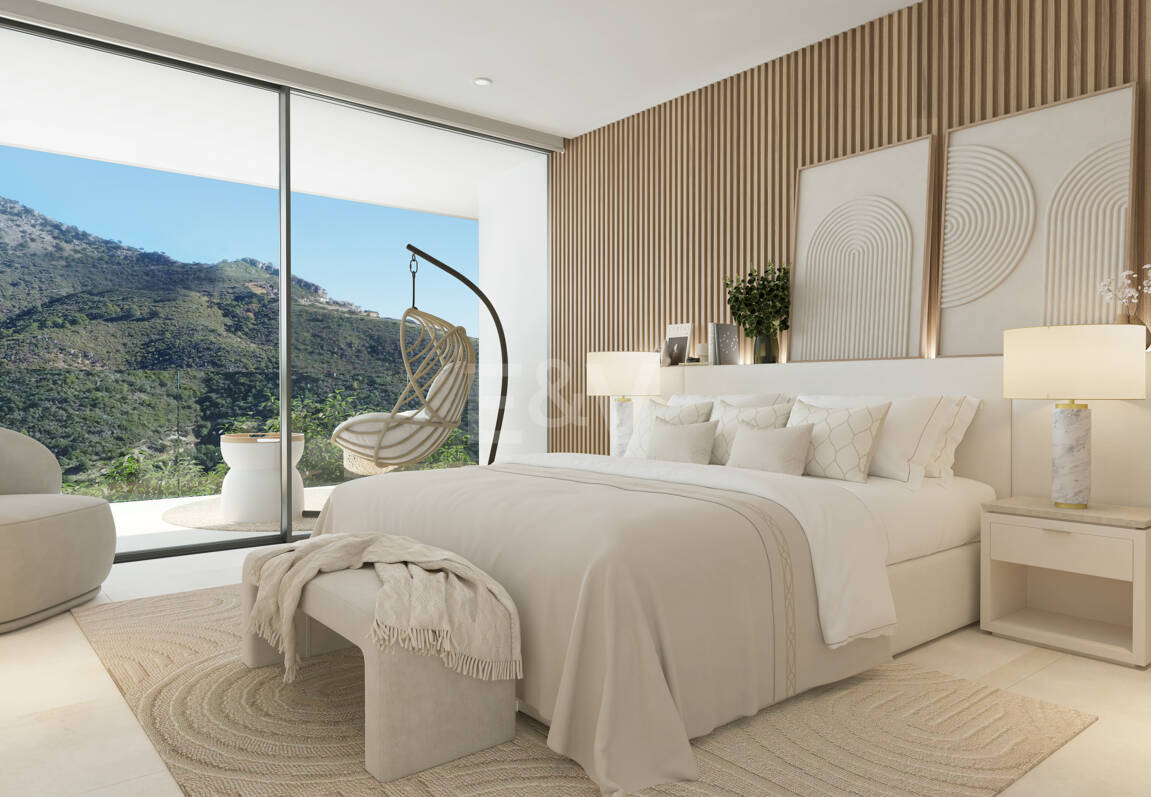 Chic Hillside Residence med panoramautsikt över havet