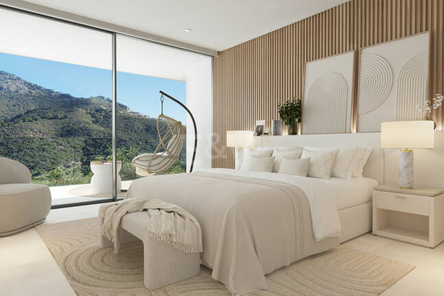 Chic Hillside Residence med panoramautsikt över havet