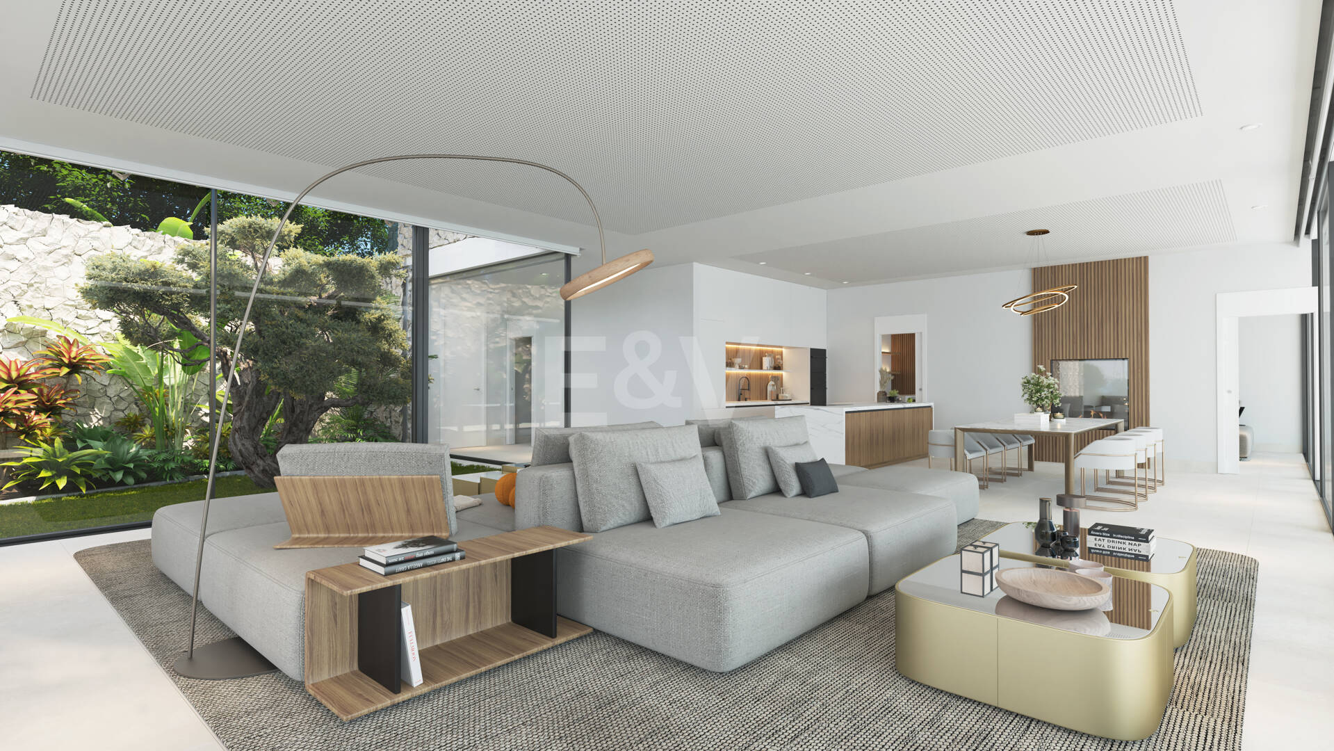 Chic Hillside Residence med panoramautsikt över havet