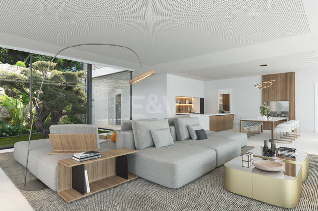 Chic Hillside Residence med panoramautsikt över havet