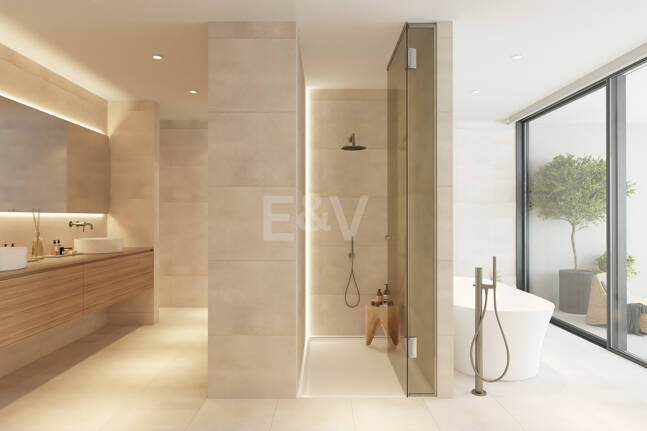 Chic Hillside Residence med panoramautsikt över havet