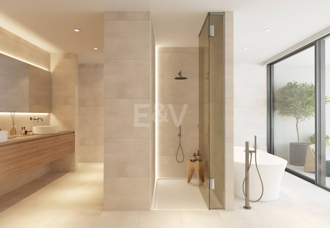 Chic Hillside Residence med panoramautsikt över havet