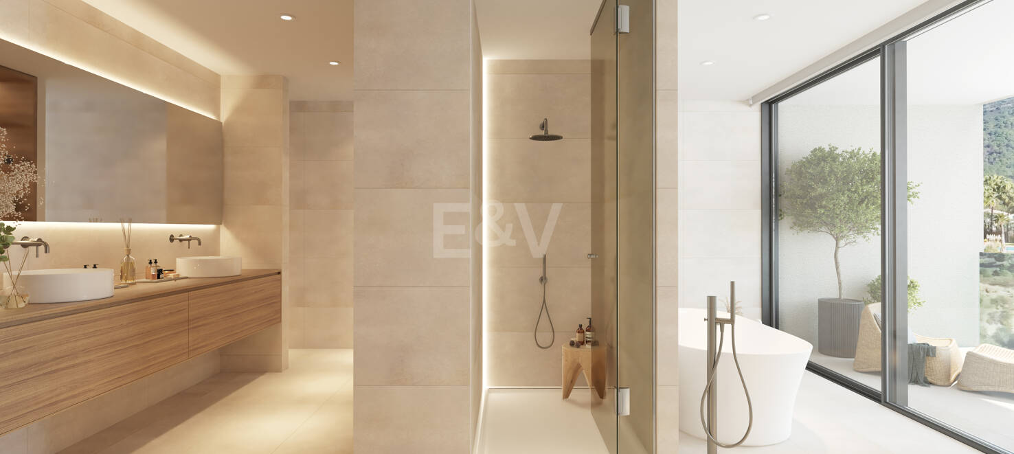 Chic Hillside Residence with Panoramic Sea Views