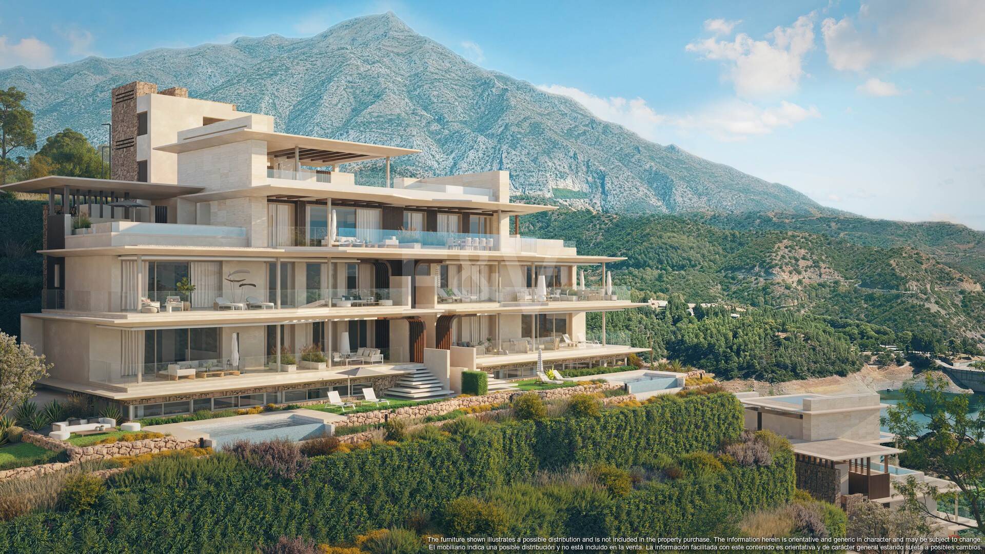 Großzügiges Luxusapartment mit Terrassenpool und Atemberaubendem Ausblick