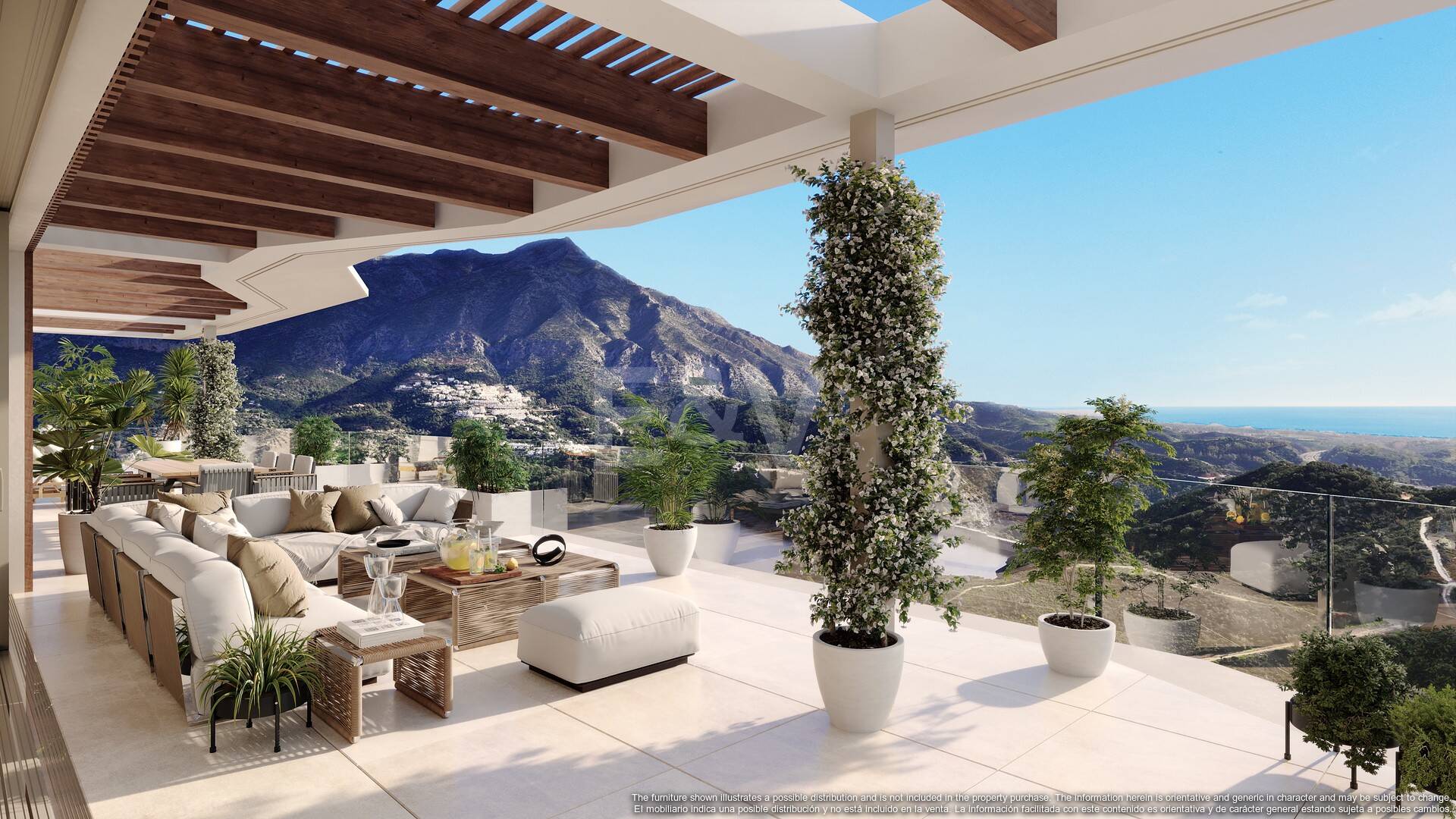 Großzügiges Luxusapartment mit Terrassenpool und Atemberaubendem Ausblick