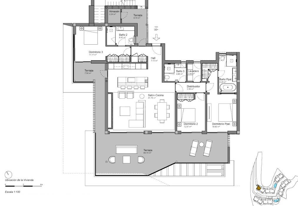 Großzügiges Luxusapartment mit Terrassenpool und Atemberaubendem Ausblick