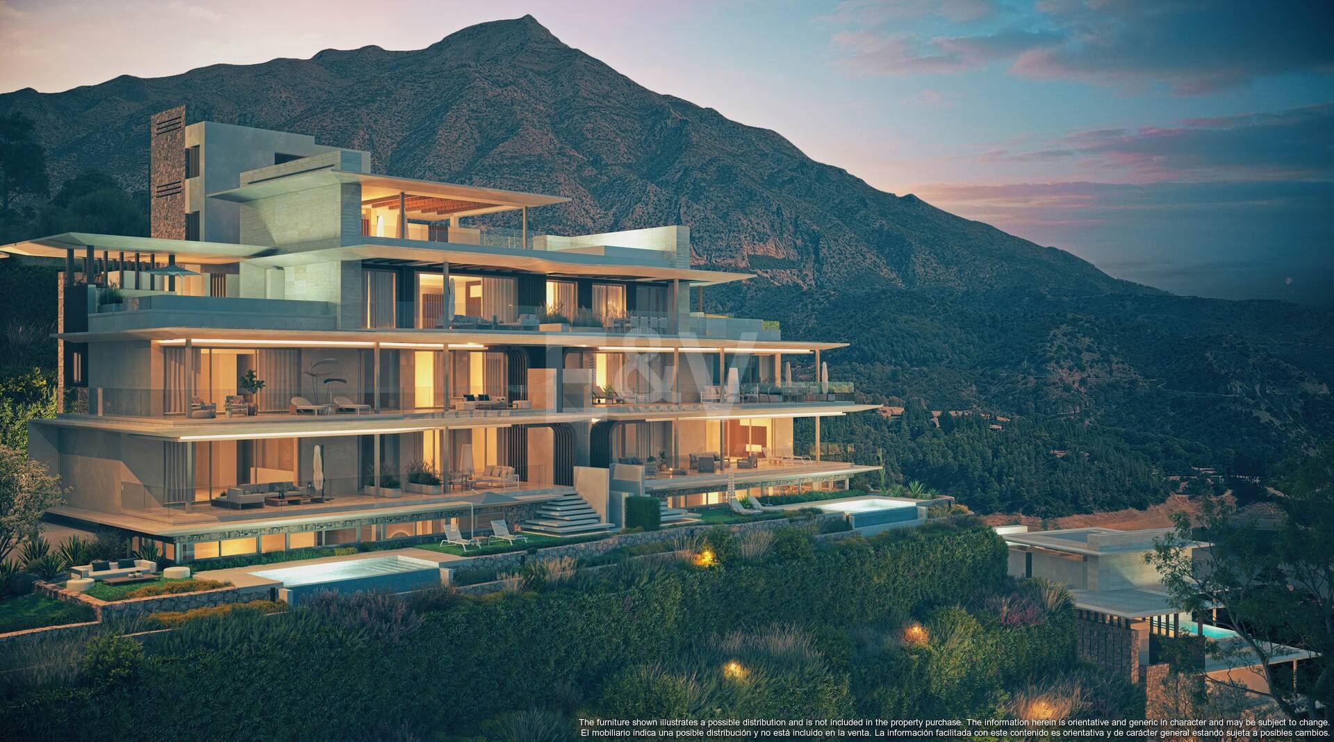 Großzügiges Luxusapartment mit Terrassenpool und Atemberaubendem Ausblick