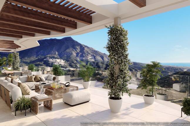 Super-Gartenwohnung mit privatem Pool und Panorama­blick auf Meer, Berge und See