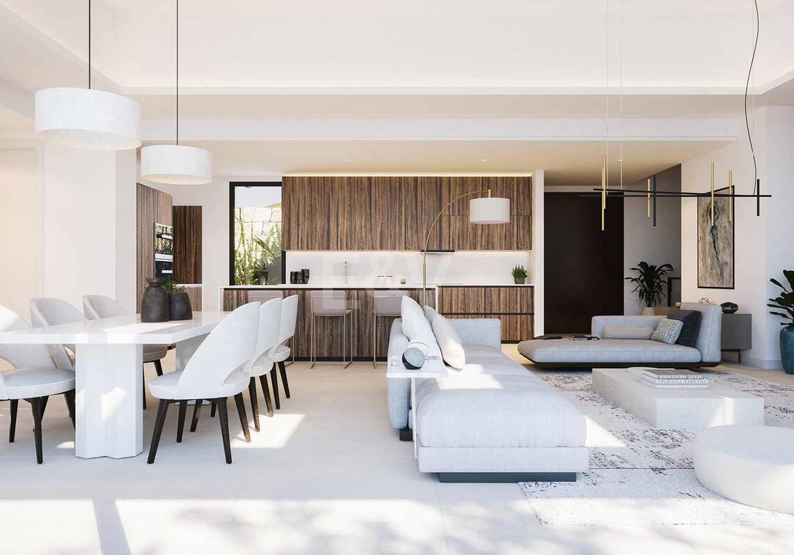 Villa moderna con vistas al mar en comunidad cerrada