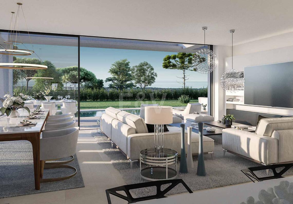 Villa moderna con vistas al mar en comunidad cerrada