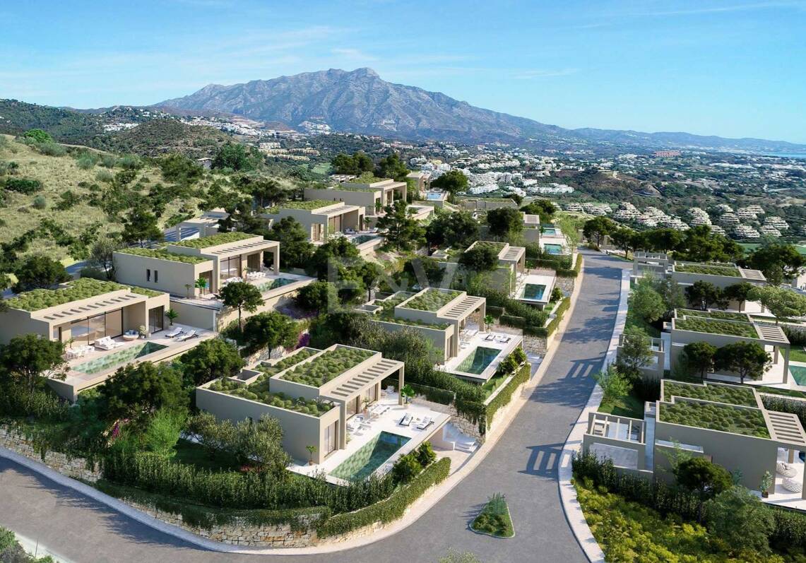 Villa moderna con vistas al mar en comunidad cerrada