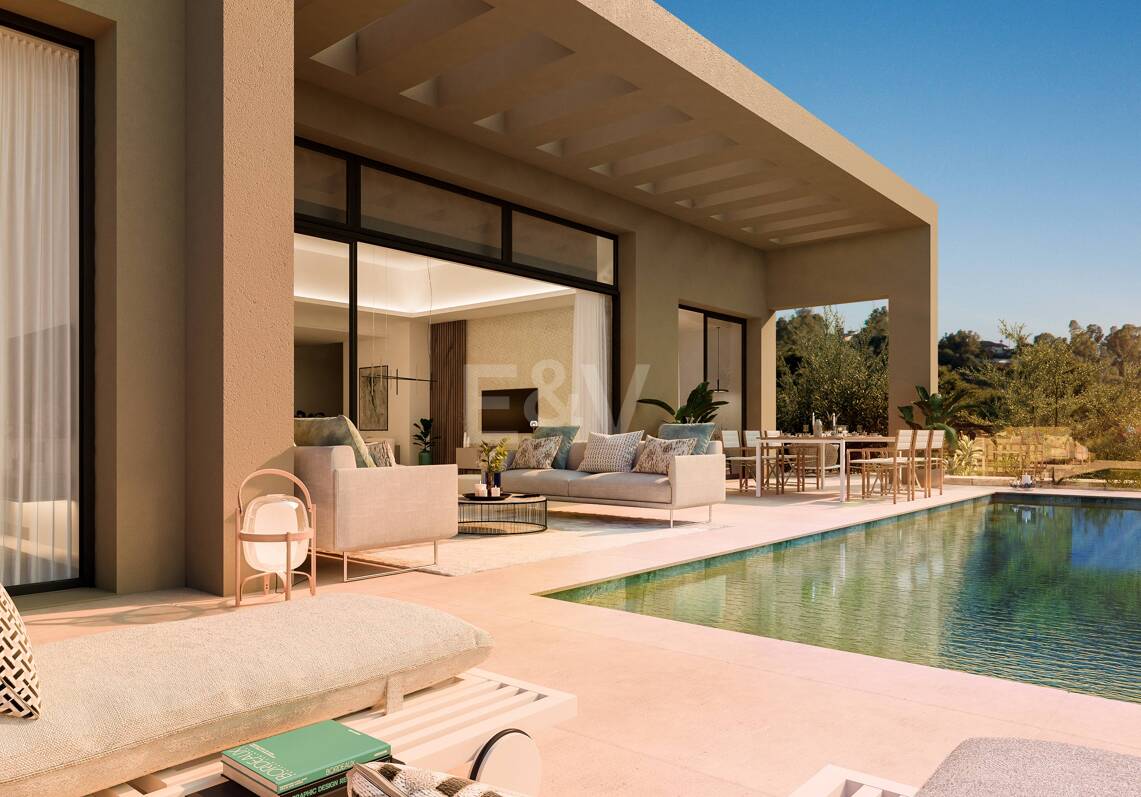 Villa moderna con vistas al mar en comunidad cerrada