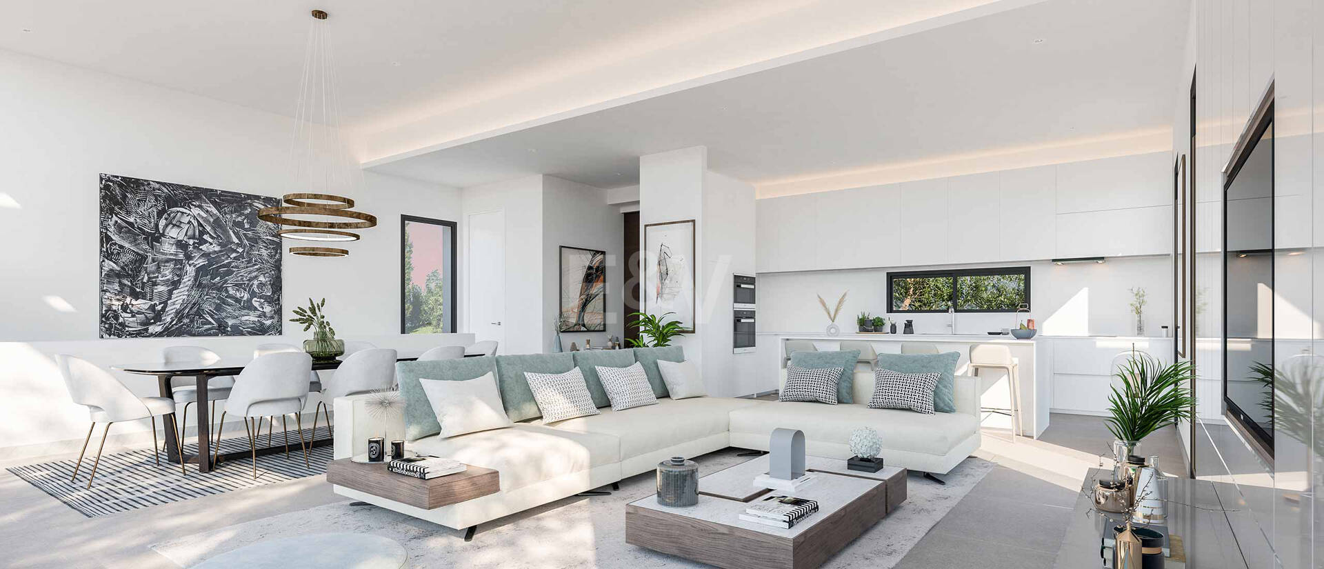 Villa moderne avec vue sur la mer dans la communautéated