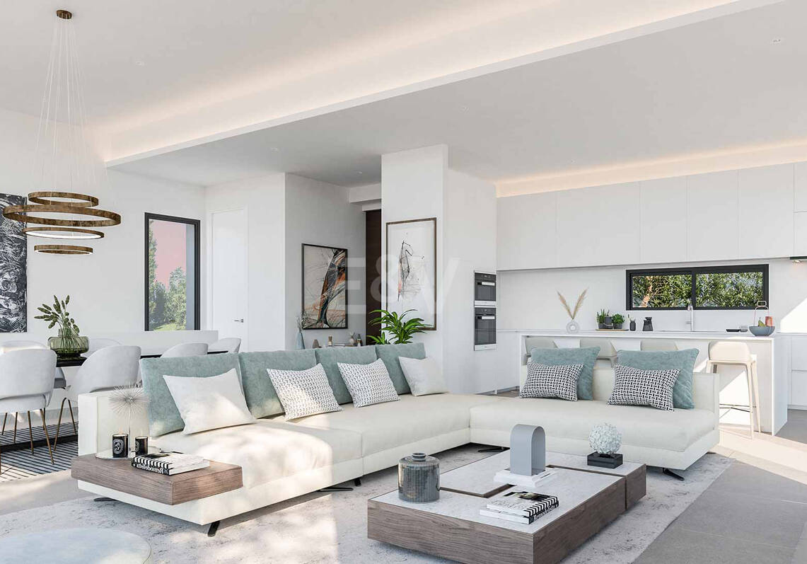 Villa moderna con vistas al mar en comunidad cerrada