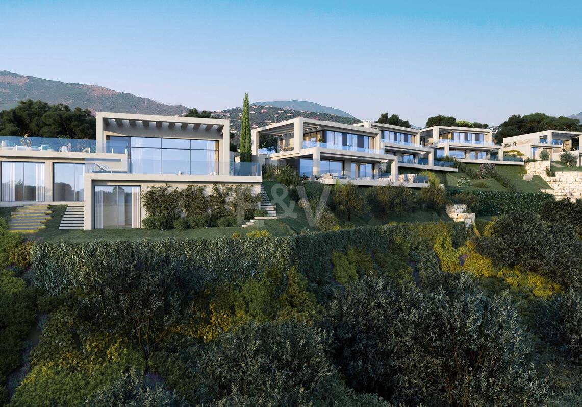Villa moderna con vistas al mar en comunidad cerrada